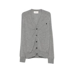 Ami Paris Grey Sweaters & Knitwear - Cardigans Men
